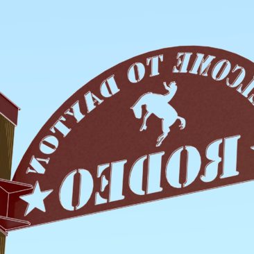 RENDER - DAYTON RODEO WELDED SIGN ASSEMBLY REAR 4CARTOON
