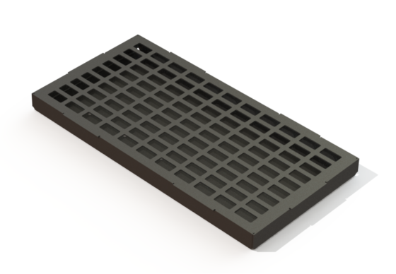 RENDERING2 - Assembly - Low Profile 2-pc Camping Grill - Ash Pan 29 x 15 x 2in