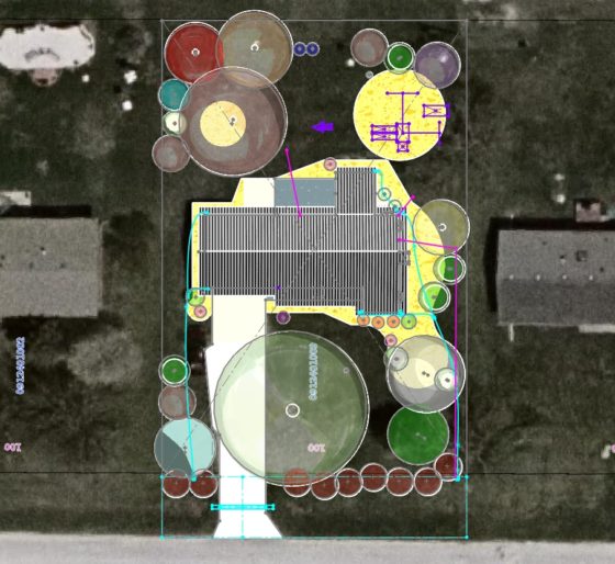 Landscaping Plan in CAD - add sat image from property tax assessor for plot maps