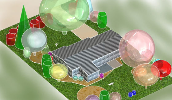 RENDERING - Landscaping Site Plan - SolidWorks CAD - cartoon 1