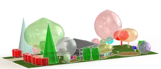 RENDERING - Landscaping Site Plan - SolidWorks CAD - cartoon 3