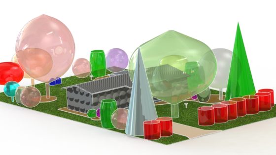 RENDERING - Landscaping Site Plan - SolidWorks CAD - cartoon 4