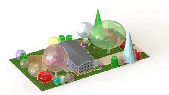 RENDERING - Landscaping Site Plan - SolidWorks CAD - cartoon 6