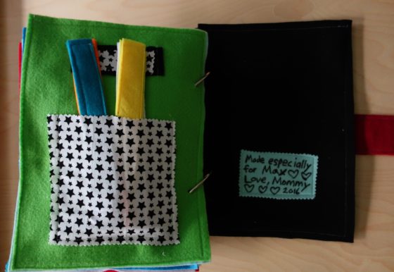 Finished Felt Quiet Books 11a - Chain game and Back Cover Personal Dedication
