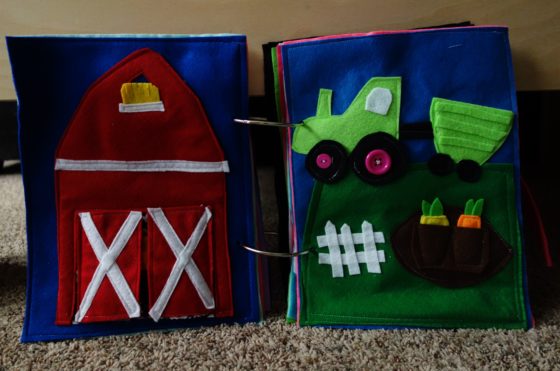 Finished Felt Quiet Books 6 - Lets Talk About Farm Life spread