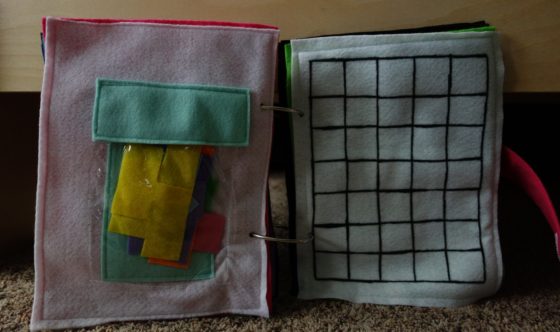 Finished Felt Quiet Books 9 - Tetris Puzzle Game spread