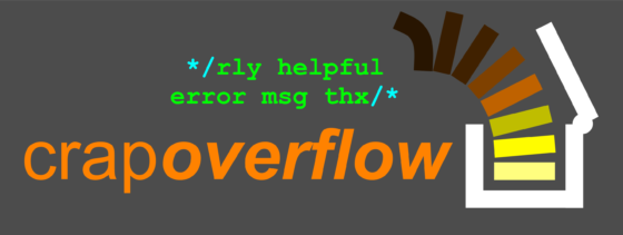 CRAP OVERFLOW gray macro graphic