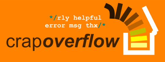 CRAP OVERFLOW orange macro graphic