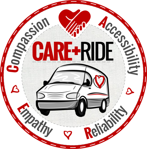 CARE RIDE LOGO - ROUND PATCH GAUZE 1450px