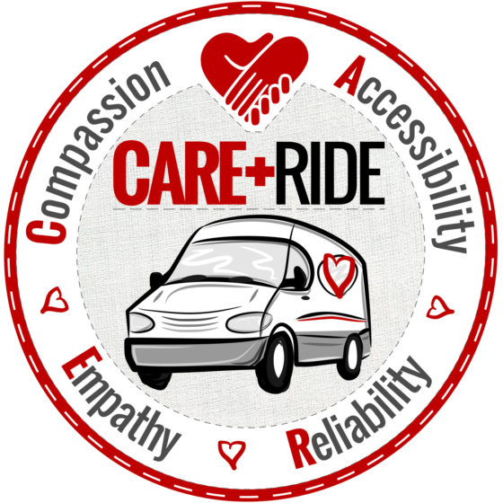 CARE RIDE LOGO - ROUND PATCH GAUZE SQUARE 1450px