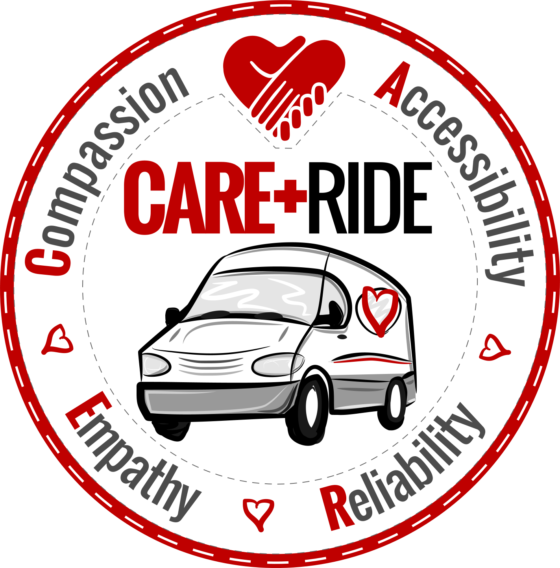 CARE RIDE LOGO - ROUND PATCH WHITE-WHITE B 1450px