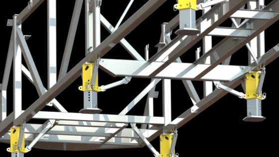 MOBILE CONCRETE PLANT HYDRAULIC LEVELING JACKS3