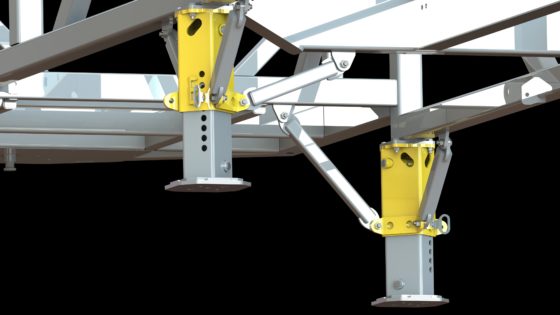 MOBILE CONCRETE PLANT HYDRAULIC LEVELING JACKS4
