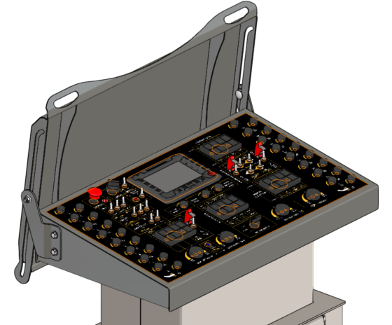 Machine Conrtols Panel - Rapid-prototyped Lid weldment & assembly