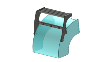 track undercarriage fender flip-up step Animation